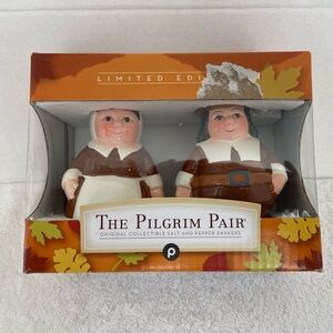 New In Box Limited Edition "The Pilgrim Pair" Salt and Pepper Shakers